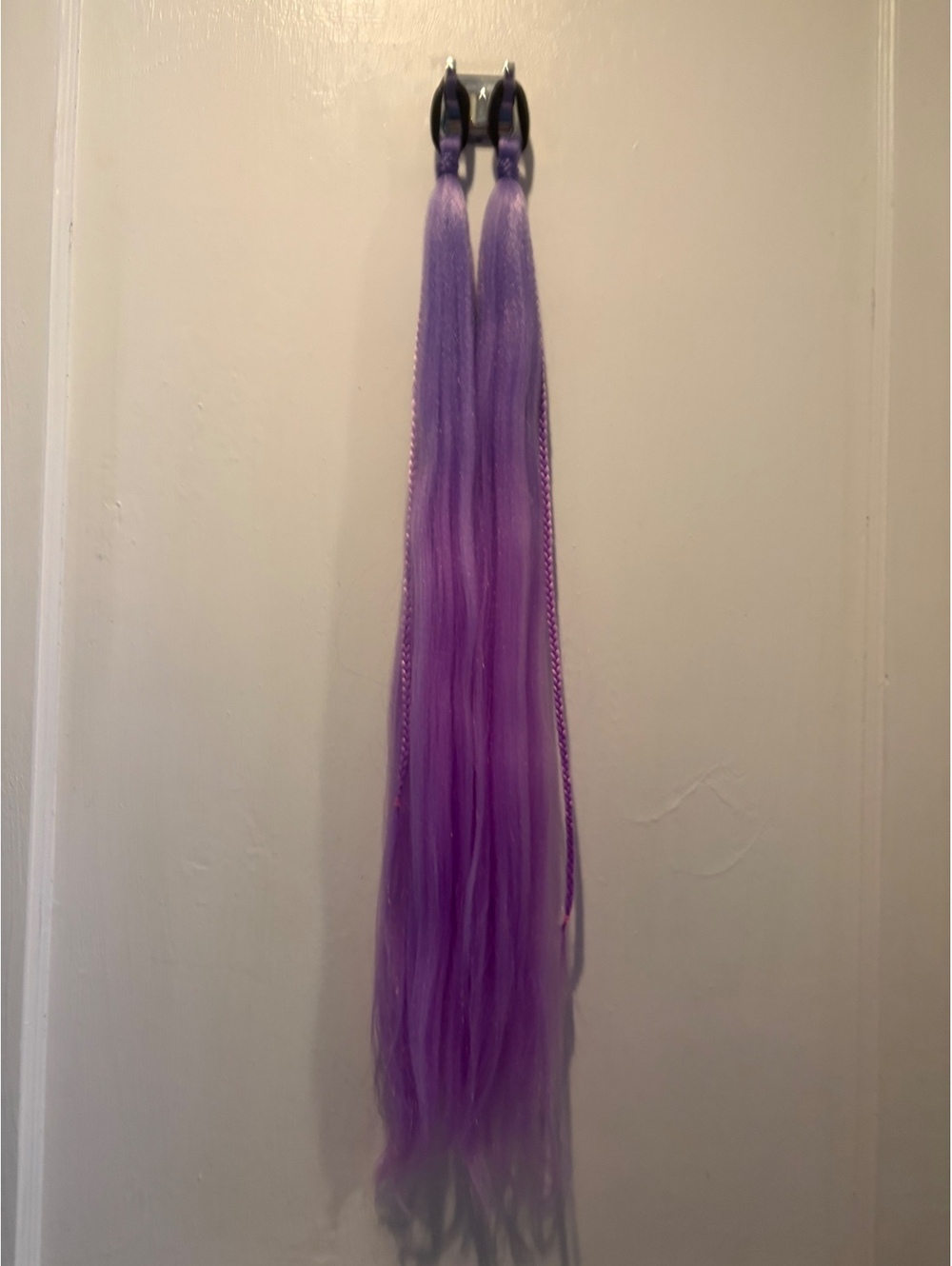 Handmade Purple to Pink Pigtail Hair Extensions - super soft and silky